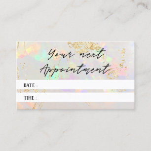 white opal texture photo appointment card
