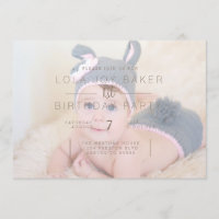 White Opaque Overlay | 1st Birthday Photo Invite