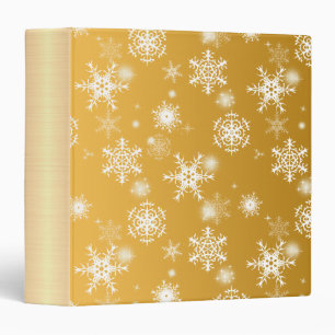 White openwork snowflakes. binder