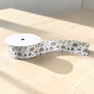 White Opossum Light Cottagecore Woodland Party Satin Ribbon
