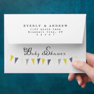 White or Any Colour Return Address on back flap Envelope