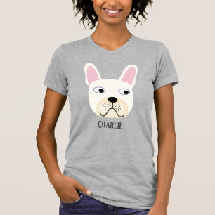 White or Cream French Bulldog Personalized T-Shirt