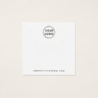 White or custom colour logo earring display card