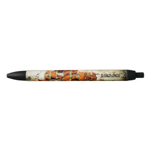 White orange Cool old brick wall grafiti Your name Black Ink Pen