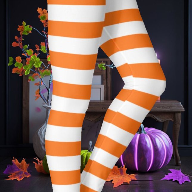 White & Orange Leggings (Creator Uploaded)