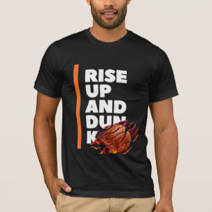 White Orange Rise Up And Dunk Short Sleeve T-Shirt