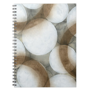 White Orbs & Brown Circles Notebook