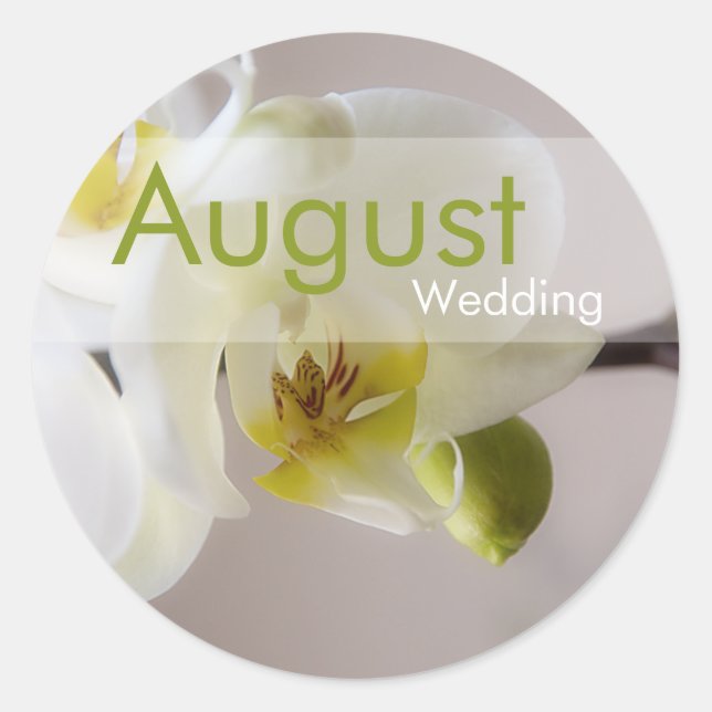 White Orchid • August Wedding Sticker (Front)