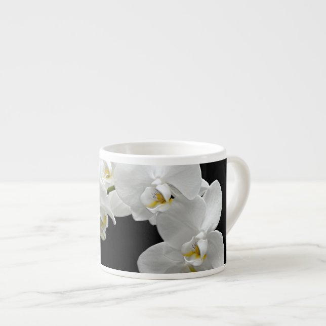 White Orchid Blossom Espresso Cup (Front Right)