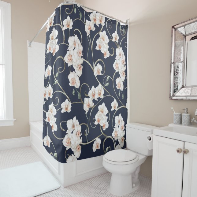 White Orchid Floral Pattern (In Situ)