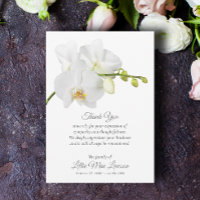 White Orchid Funeral Celebration of Life Thank You