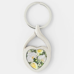 White Orchid Keychain