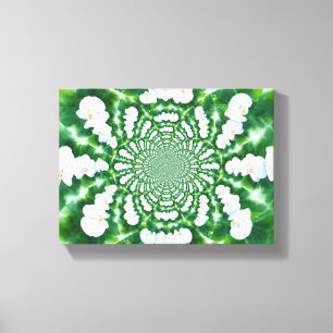 White Orchid Mandala Canvas Print