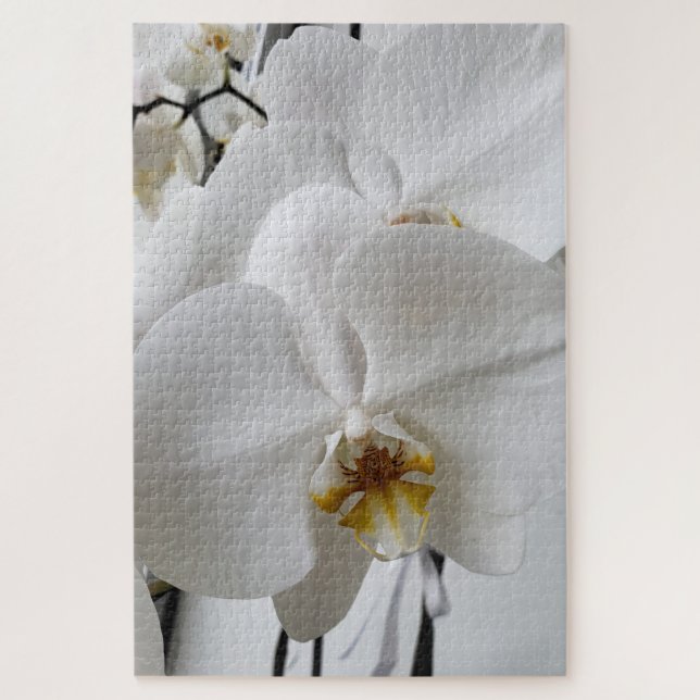 White Orchid Puzzle (Vertical)