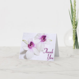 White Orchid Thank You Cards