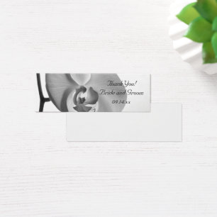 White Orchid Wedding Favour Tags