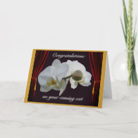 White Orchids Congratulations on Coming Out
