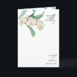 White Orchids Floral Wedding Order of Service Program<br><div class="desc">A beautiful watercolor wedding design featuring white Orchid botanicals. An arrangement of watercolor Orchids with greenery. A modern minimalist design for anyone who loves white watercolor Orchids and leaves and botanical themed wedding stationery. An elegant white Orchids and greenery wedding program design with modern elements. Matching wedding invitations and other...</div>