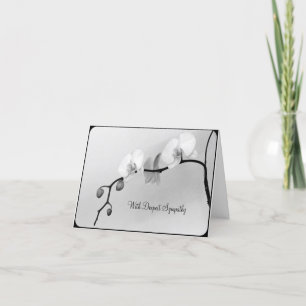 White Orchids for Death of Mother - Sympathy Card
