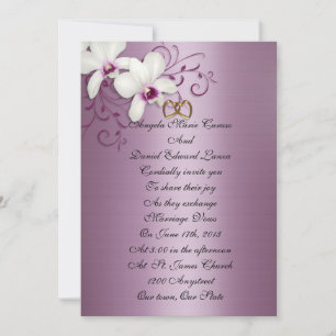 White Orchids Invitation