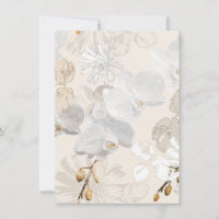 White orchids on a light cream