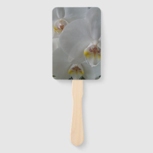 White orchids on customizable fan