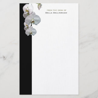 White Orchids Stationery