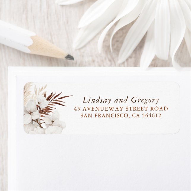 White Orchids Terracotta Floral Botanical Boho (Insitu)