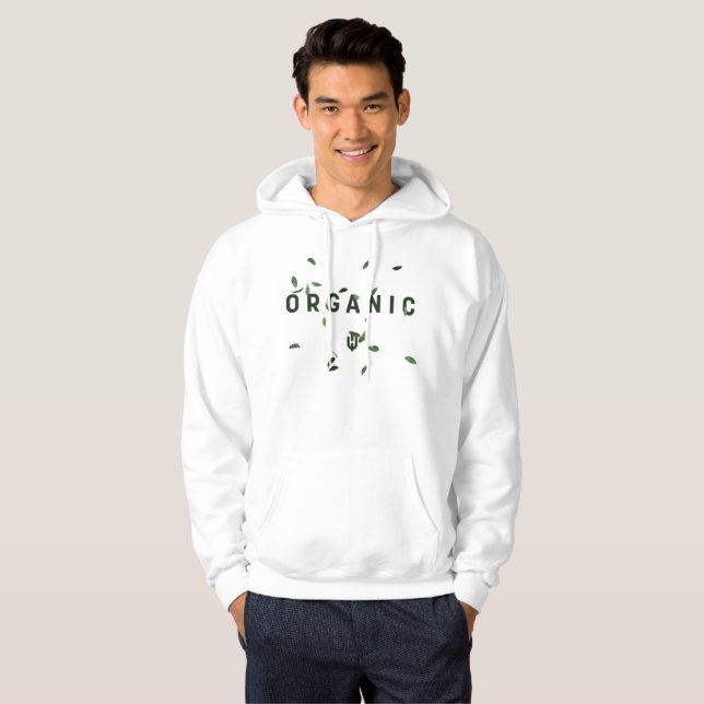 White Organic Hoodie (Front Full)