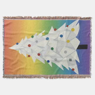 White origami Christmas Tree  Throw Blanket
