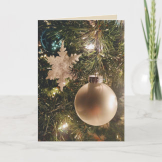 White Ornament Christmas Card