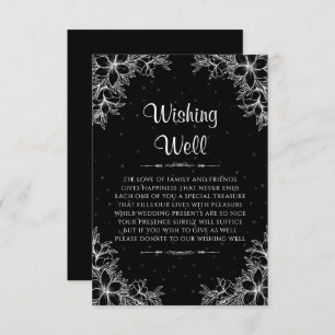 White Ornate Wedding Wishing Well Enclosure Card
