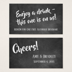 White Over Chalkboard, Friendly Drink Tickets