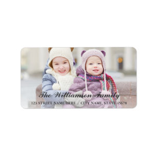 White Overlay Photo Address Labels