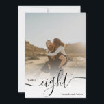 White overlay script names photos wedding table invitation<br><div class="desc">Simple black white script wedding table overlay,  with a white overlay photo,  and add your photo at the back for a wedding keep sake.</div>