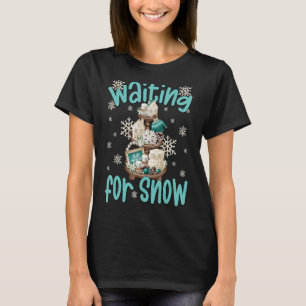 White Owl And Cute Snowflake Pattern For Women Win T-Shirt