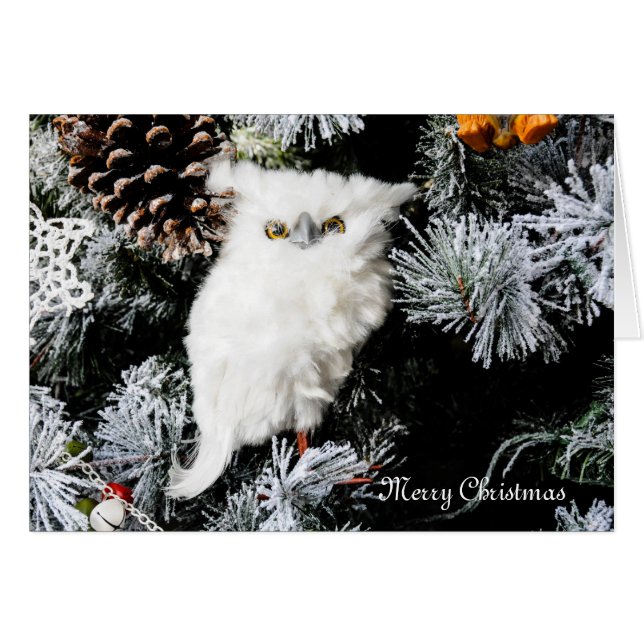 White Owl Blank Inside Card (Front Horizontal)