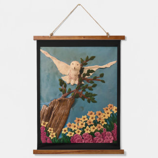 White Owl Hanging Tapestry