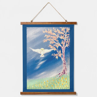 White Owl Hanging Tapestry