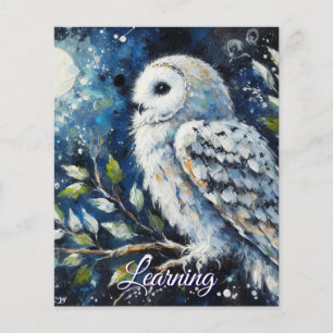 White Owl Personalized Decoupage Scrapbook Paper