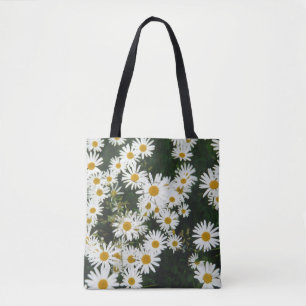 White Oxeye Daisy, Moon Daisy Meadow Tote Bag
