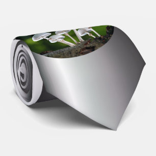 White Oyster Autumn Mushrooms Tie