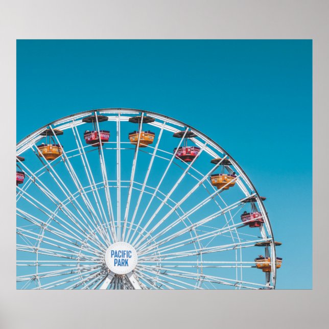 White Pacific Park ferris wheel Poster (Front)