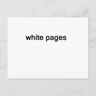 white pages postcard