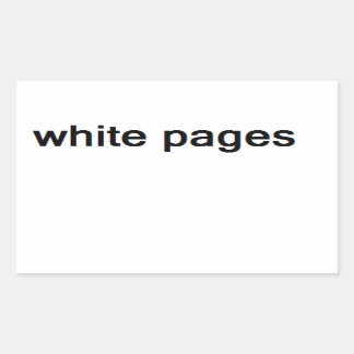 white pages sticker