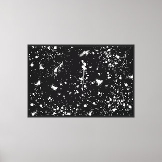 White Paint Splash Graphic Stain White Ink Splat Canvas Print