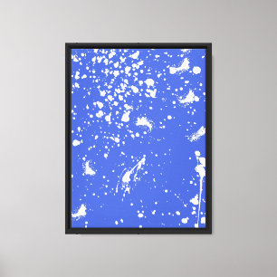 White Paint Splash Graphic Stain White Ink Splat Canvas Print