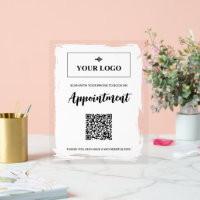 White Paint Your Logo Appointment Booking QR Code