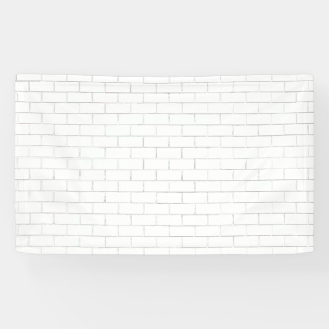 White painted brick background or backdrop banner (Horizontal)