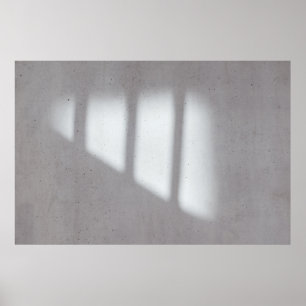 White painted wall poster